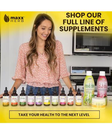 Maxx Herb Lemon Balm Extract - Max Strength Liquid Tincture Absorbs Better Than Capsules or Tea for Nervous System Support & Stress Management - Alcohol Free - 4 Oz Bottle (60 Servings) 1 Fl Oz (Pack of 1) - Buy Online on GoSupps.com