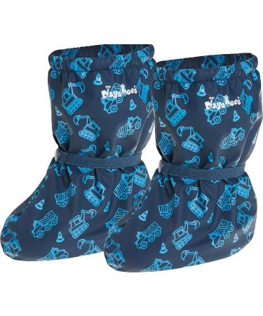 Playshoes Kid's Waterproof Footies with Fleece Lining - Marine Building Site - Small - Buy Online on GoSupps.com
