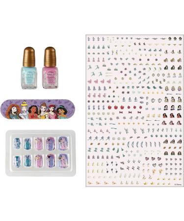 Disney Princess Nail Design Activity Set - 400+ Decals, Stickers, Polish, Press-On Nails - Minnie Mouse Emery Board - Girls 8 - Buy Online on GoSupps.com