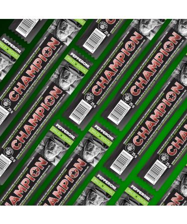 Champion Pepperoni Sticks Individually Wrapped Mild Flavored Pepperoni Meat Sticks Perfect Lunch Snacks Meat Sticks Proudly Made in Canada - Pack of 24 - Buy Online on GoSupps.com