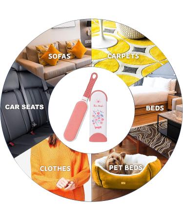 Fur Magic Pet Hair Remover Lint Brush - Self-Cleaning Base - Double-Sided Brush for Dog and Cat - Pink Limited Edition - Buy Online on GoSupps.com