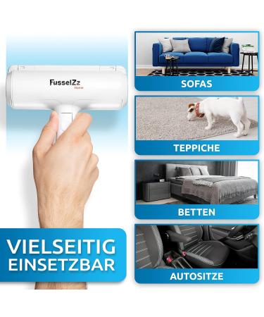 Fusselztz Home Premium Lint Roll - Self-Cleaning Pink Animal Hair Remover for Cats & Dogs | Reusable Pet Hair Remover for Sofa Carpet & Bed - Buy Online on GoSupps.com