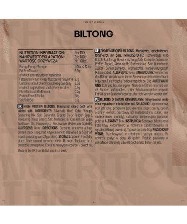 Bulk High Protein Biltong Original 100g - Premium Quality Snack - Buy Online on GoSupps.com