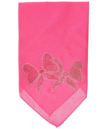 Mirage Pet Products Christmas Bows Rhinestone Bandana Small Bright Pink