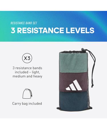 Buy adidas Premium Resistance Band Set Legacy (Set of 3) for Effective Home Workouts - Free International Shipping - Buy Online on GoSupps.com