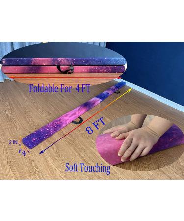 FC FUNCHEER 8FT Folding Gymnastic Beam | Anti-Slip Bottom | Carrying Handle | Wood Core | Magic Star Design - Buy Online on GoSupps.com
