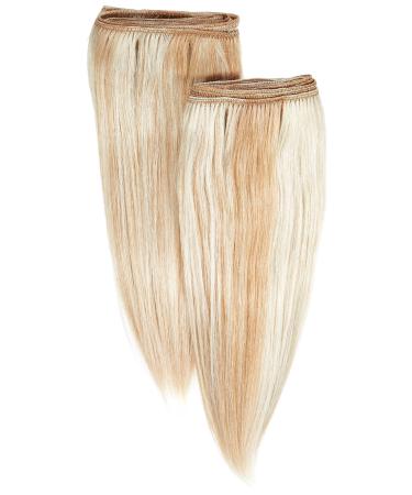 Chear Euro Silky Straight 2-in-1 Weft Human Hair Extension with Premium Blend Weave Number P27/613 Strawberry Bleach Blonde 8-Inch