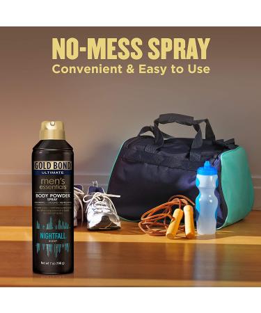 Gold Bond Ultimate Men's Essentials Body Powder Spray 7 oz - Nightfall Scent for Odor & Wetness Protection - Buy Online on GoSupps.com