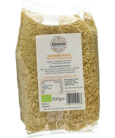 Biona Organic Jasmine Brown Rice 500g - Premium Quality Grains for Health-conscious Consumers - Buy Online on GoSupps.com