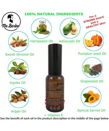 Premium 100% Natural Beard Oil - Nourishing Hydrating Growth-Stimulating with Spray - 30ml - Perfect for Sensitive Skin - Buy Online on GoSupps.com