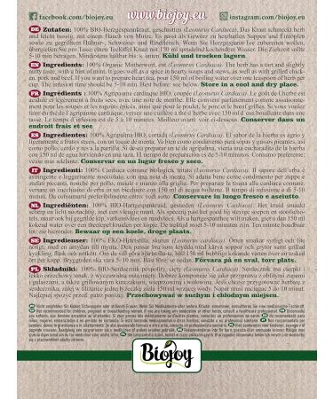  Biojoy Biojoy Organic motherwort (250g) dried and cut motherwort tea (Leonurus cardiaca) - Buy Online on GoSupps.com