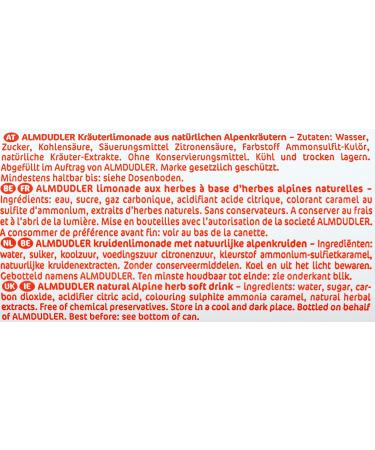 Almdudler From Austria 24 cans of herbal lemonade 0.33 l each - Buy Online on GoSupps.com