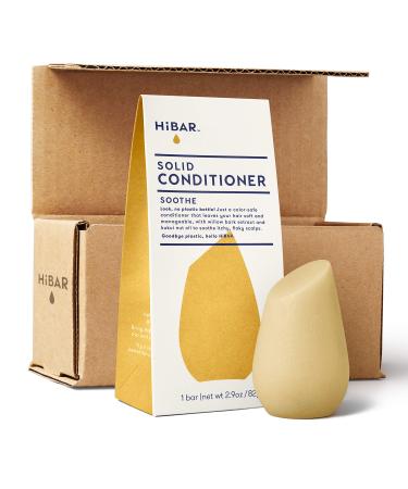HiBAR Conditioner Bar, All Natural Hair Care, Plastic Free, Made with Eco Friendly Ingredients, Travel Size, Color Safe, Solid Sustainable Bars, Zero Waste (Soothe) Soothe (For itchy, flaky scalp)