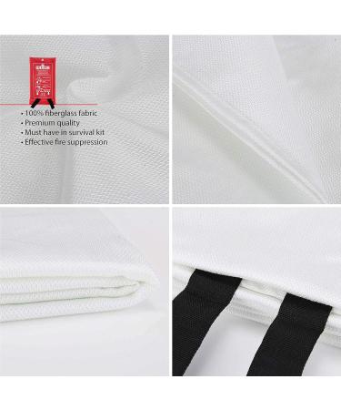 Deke Home Pack Fire Blanket Fiberglass - Emergency Flame Retardant Safety Cover for Kitchen, Fireplace, Car, Office, Warehouse - Survival Suppression Blanket - Buy Online on GoSupps.com