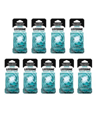 Listerine Ready! Tabs Chewable Tablets with Clean Mint Flavor, Revolutionary 4-Hour Fresh Breath Tablets to Help Fight Bad Breath On-the-Go, Sugar-Free & Alcohol-Free, 72 CT 8 Count (Pack of 9)