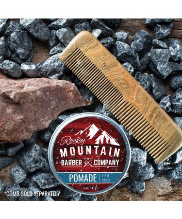 Rocky Mountain Barber Co. 5 oz Tub Pomade for Men | Strong Hold Styling Product for Pompadour & Slick Back Looks | High Shine, Easy to Wash Out | Water Based - Buy Online on GoSupps.com