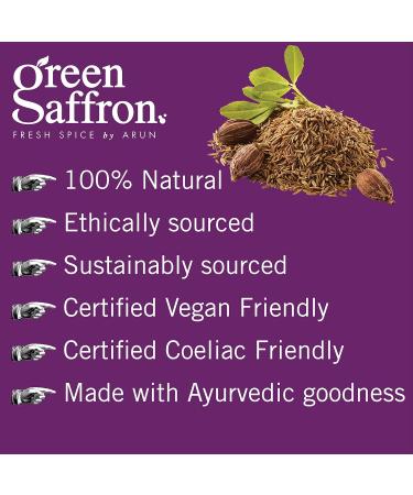 Green Saffron Indian Tikka Curry Powder - Medium Spice Mix for Homemade Tikka Masala Curry - 100% Natural & Gluten-Free - 3x25g Sachets - Buy Online on GoSupps.com