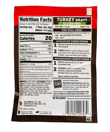 Mccormick's Gluten Free Turkey Gravy Mix & Gillian's Home Style Stuffing Bundle for Thanksgiving - Buy Online on GoSupps.com
