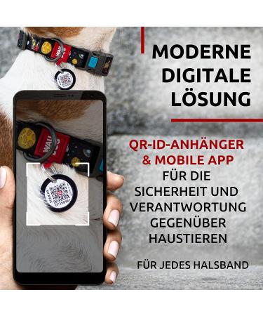 Waudog Adjustable Nylon Dog Collar for Large & Medium Dogs | 23-35 cm Length 15 mm Width - Durable & Stylish - Buy Online on GoSupps.com