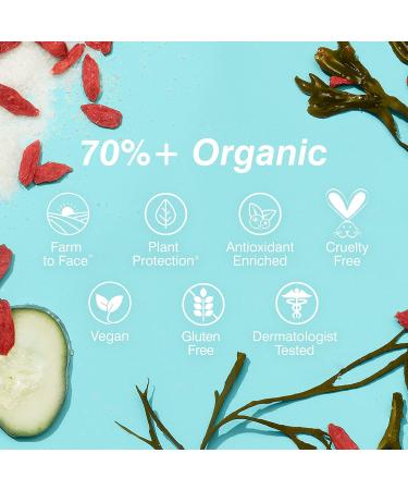 COOLA Organic Glowing Greens Facial Cleanser Dermatologist Tested Skin Barrier Protection with Aloe Vera Juice Vegan and Gluten Free 5 Fl Oz (Pack of 1) - Buy Online on GoSupps.com
