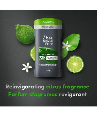 Dove Men + Care Non-Irritant 72H Antiperspirant Deodorant with Vitamin E and 1/4 Moisturizers Extra Fresh 76 g 2 pack - Buy Online on GoSupps.com