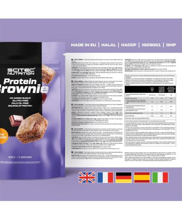 Scitec Nutrition High Protein Brownie - Chocolate Dessert with Oats & Fiber - 600g | Nutrient-Rich Easy Preparation - Buy Online on GoSupps.com
