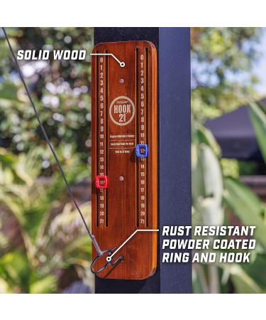 GoSports Hook 21 Ceiling Mount Ring Swing Game - Indoor/Outdoor Play - Blue/Gray/Natural/Red Brown Stained - Buy Online on GoSupps.com