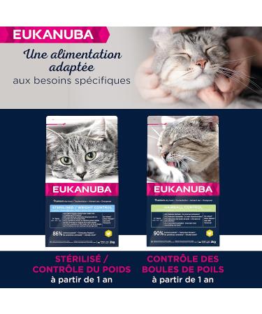 EUKANUBA - Sterilized or Overweight Cat Premium Dry Food Adult Senior Complete and Balanced Food - Rich in Rice - Fresh - Buy Online on GoSupps.com
