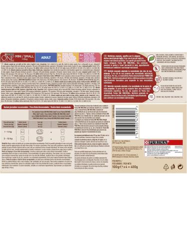 Purina One Mini Adult Wet Food for Small Dogs - 10 kg Bocconi in Sauce with Chicken Beef & Vegetables - 40 Pack (10 x 4 Bags 100g Each) - International Shipping Available - Buy Online on GoSupps.com