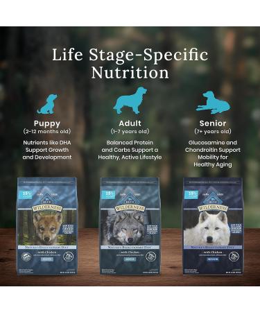 Blue Buffalo Wilderness More Meat & Wholesome Grains Natural Dry Puppy Food Chicken 24lb Puppy More Meat Wholesome Grains - Buy Online on GoSupps.com