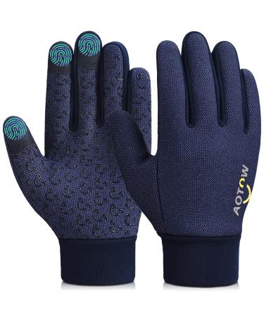 Aotow children gloves winter warm bicycle gloves-kids touchscreen waterproof thermo fleece bike MTB winter glove with windproof anti-slip running glove for young girl 4-12 years XL (10-12 years) - Buy Online on GoSupps.com