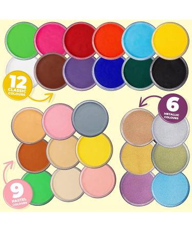 Blue Squid PRO Face Paint - Classic Yellow 30gm - Professional Water Activated Face & Body Paint for Halloween & SFX - Buy Online on GoSupps.com