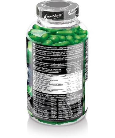 Buy Ironmaxx Green Amino - 300 Capsules | Low-Carb Amino Acid Matrix with High Doses | International Shipping Available - Buy Online on GoSupps.com
