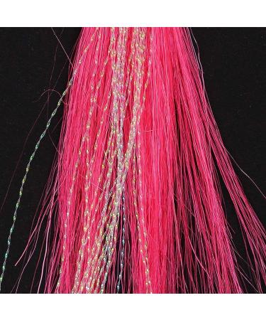 Fishing Bucktail Teasers Saltwater Kit - 12pcs Copper Tube Flash Skirts for Fluke Rig Fishing - Pink Teasers Plugs - Buy Online on GoSupps.com
