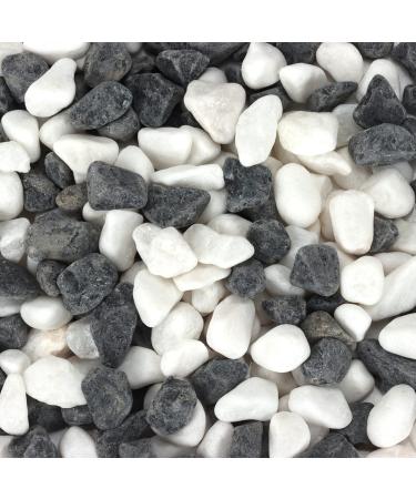 Belle vous decorative stones white and gray nature (3.6 kg sack) decoration pebble stones 1.4-2.6 cm different decorative stones white - mixed river gravel for vase fillers landscaping aquariums & garden - Buy Online on GoSupps.com