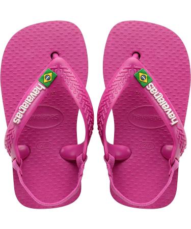 Havaianas Unisex Baby Brasil Logo II Flip Flop - Rose Gum 1/2 UK - Buy Online on GoSupps.com