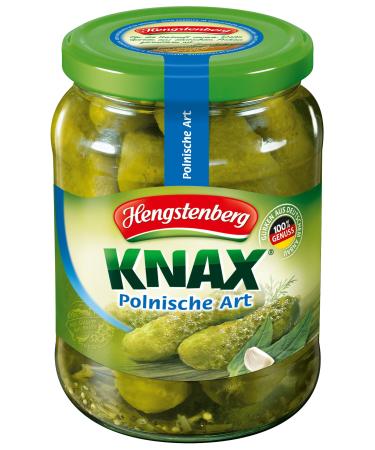 Hengstenberg Knax gherkins Polish style pack of 12 (12 x 670 g)