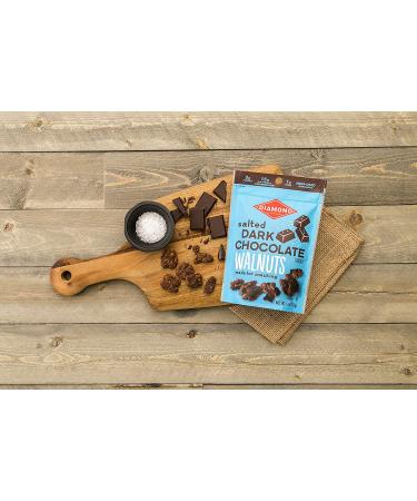 Diamond of California Salted Dark Chocolate Walnuts 4 oz - Gourmet Nut Snack - Buy Online on GoSupps.com