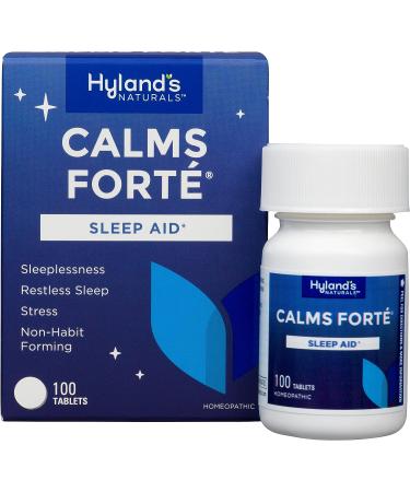 Hyland's Naturals Calms Forte Tablets - Natural Relief for Nervous Tension & Sleeplessness - 100 Count (New Box) - Buy Online on GoSupps.com