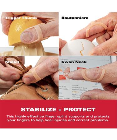 3-Point Oval-8 Finger Splint 3-Pack - Size 6 for Arthritis, Trigger Finger & Other Conditions - Buy Online on GoSupps.com