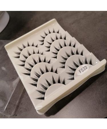 KISSNOWY 5 Pairs Cosplay False Eyelashes Japanese Style Makeup | Thick Eyelash Extension for Masquerade Party - Black - Buy Online on GoSupps.com