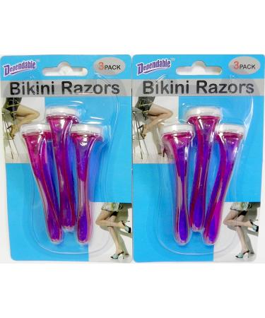 Bikini Razors 2 Pack - 6 Pieces for Brazilian Shave | Women's Personal Bikini Shaver Set - Buy Online on GoSupps.com