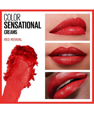 MAYBELLINE Color Sensational Lipstick Lip Makeup Hydrating Lipstick - 645 RED REVIVAL - 0.15 Oz - Buy Online on GoSupps.com