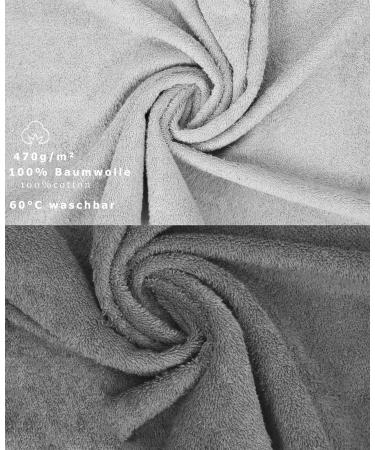 Betz 10-Piece Premium 100% Cotton Wash Gloves Set - 16x21 cm Anthracite & Silver Gray - International Shipping Available - Buy Online on GoSupps.com