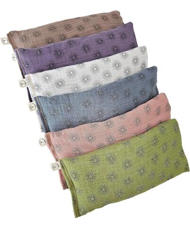 Peacegoods Unscented Eye Pillows (Pack of 6) for Yoga, Meditation, Headache Relief - Cotton & Flax Seed Fill, Weighted, Soft & Soothing - Variety of Colors - Buy Online on GoSupps.com