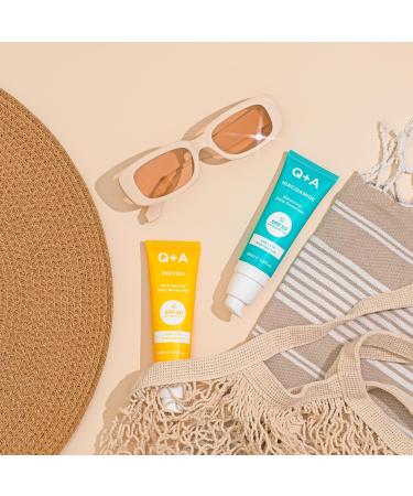 Q+A Niacinamide Daily Sunscreen SPF 50: Ultra-Light Non-Greasy Broad-Spectrum UVA/UVB Protection Oil Control Pore Refining Hydrating 90% Natural Ingredients Vegan Cruelty-Free 50ml - Buy Online on GoSupps.com