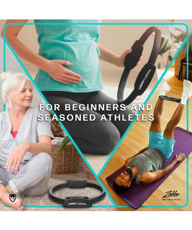 URBNFit 12 Pilates Ring with Dual Grip Foam Pads - Inner Thigh Workout, Toning, Fitness & Pelvic Floor Exercise - Bonus Exercise Guide - Black - Buy Online on GoSupps.com