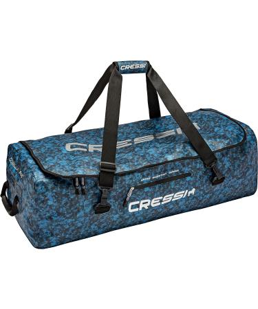 Cressi Gorilla Pro XL Blue Camo Waterproof Bag - Large 135L Capacity for Scuba & Freediving Gear - Buy Online on GoSupps.com