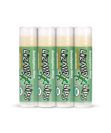 Lizard Lips USDA Certified Organic 4 Pack - Eucalyptus Mint