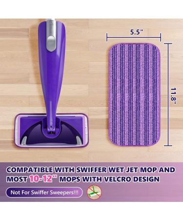 Microfiber Reusable Mop Pads for Swiffer Wet Jet - 4 Pack Purple - Buy Online on GoSupps.com